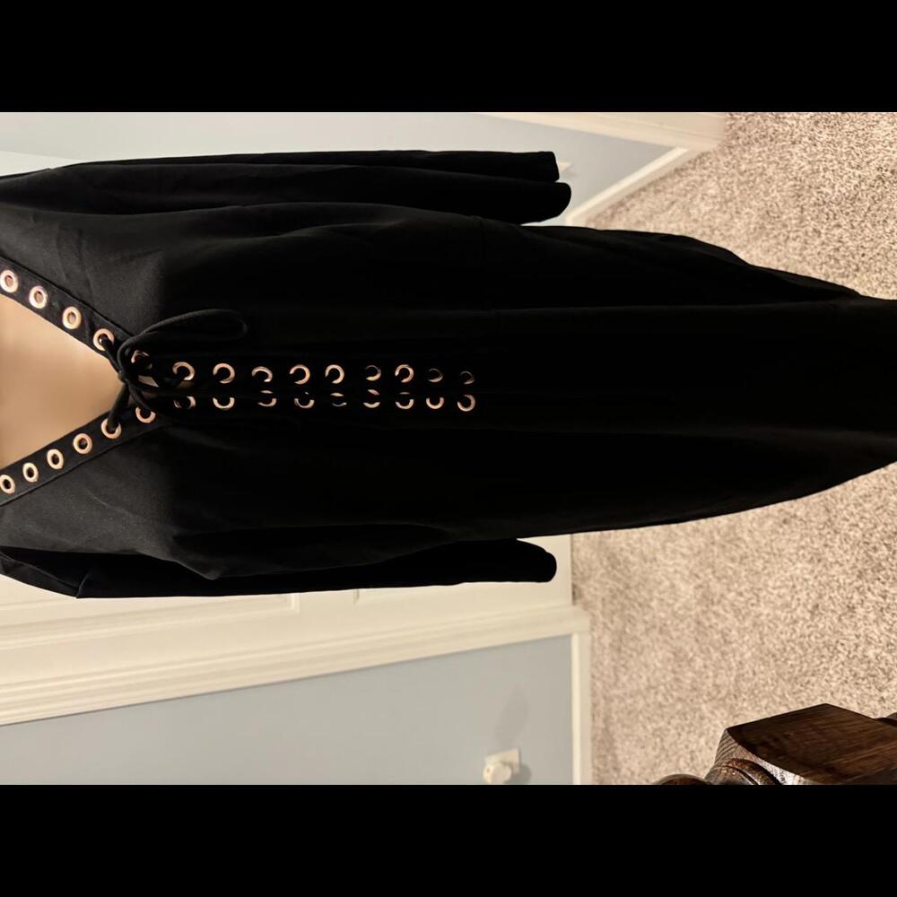 COPY - Avenue Chic Black Lace-Up Dress with Eyelet Detail Size 22/24